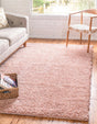 Dusty Rose 2' x 3' 1 Davos Shag Rectangle Area Rug Thick Soft Touch Fluffy & Plush Shaggy Pile 100% Polypropylene Carpet for Living Dining Bedrooms Office for Sale at Rug Engine