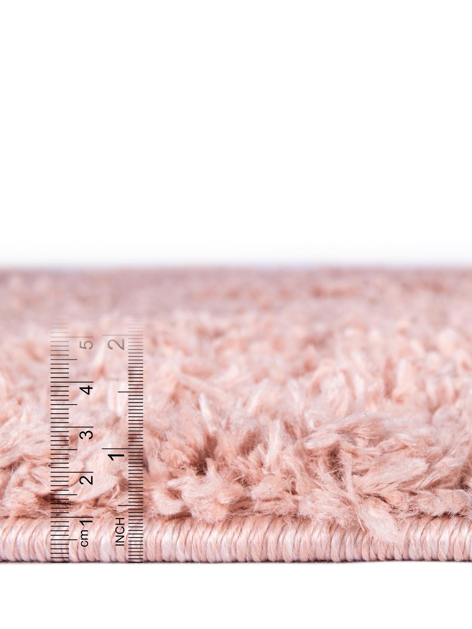 Dusty Rose 5' 3 x 8' Davos Shag Rectangle Area Rug Thick Soft Touch Fluffy & Plush Shaggy Pile 100% Polypropylene Carpet for Living Dining Bedrooms Office for Sale at Rug Engine