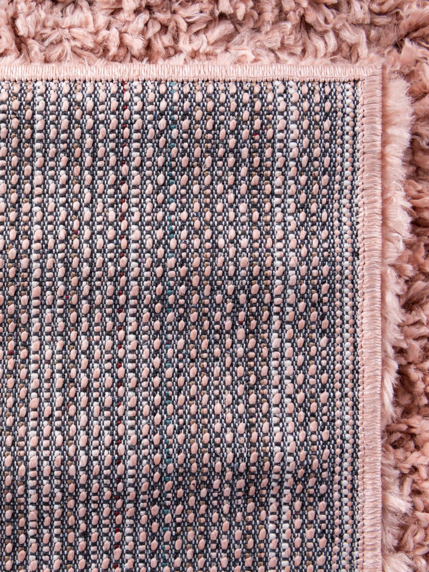 Dusty Rose 7' 1 x 10' Davos Shag Rectangle Area Rug Thick Soft Touch Fluffy & Plush Shaggy Pile 100% Polypropylene Carpet for Living Dining Bedrooms Office for Sale at Rug Engine