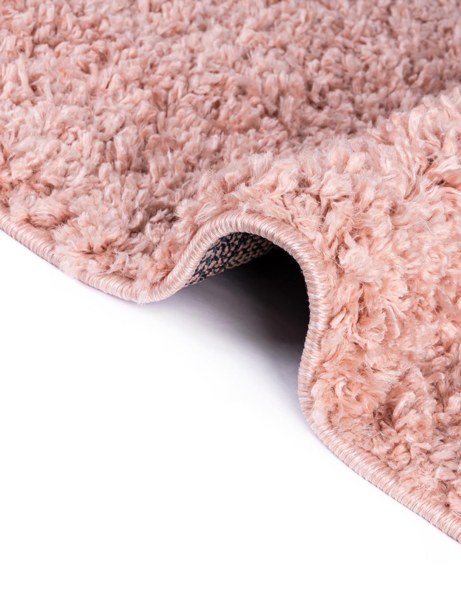 Dusty Rose 7' 1 x 10' Davos Shag Rectangle Area Rug Thick Soft Touch Fluffy & Plush Shaggy Pile 100% Polypropylene Carpet for Living Dining Bedrooms Office for Sale at Rug Engine