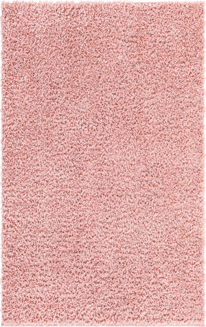 Dusty Rose 5' 3 x 8' Davos Shag Rectangle Area Rug Thick Soft Touch Fluffy & Plush Shaggy Pile 100% Polypropylene Carpet for Living Dining Bedrooms Office for Sale at Rug Engine
