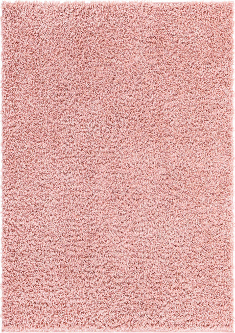 Dusty Rose 2' x 3' 1 Davos Shag Rectangle Area Rug Thick Soft Touch Fluffy & Plush Shaggy Pile 100% Polypropylene Carpet for Living Dining Bedrooms Office for Sale at Rug Engine