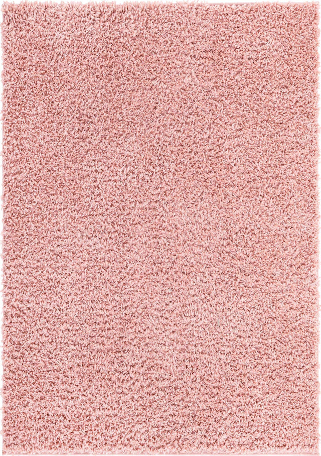 Dusty Rose 2' x 3' 1 Davos Shag Rectangle Area Rug Thick Soft Touch Fluffy & Plush Shaggy Pile 100% Polypropylene Carpet for Living Dining Bedrooms Office for Sale at Rug Engine