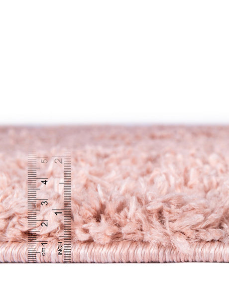 Dusty Rose 5' 3 x 5' 3 Davos Shag Square Area Rug Thick Soft Touch Fluffy & Plush Shaggy Pile 100% Polypropylene Carpet for Living Dining Bedrooms Office for Sale at Rug Engine