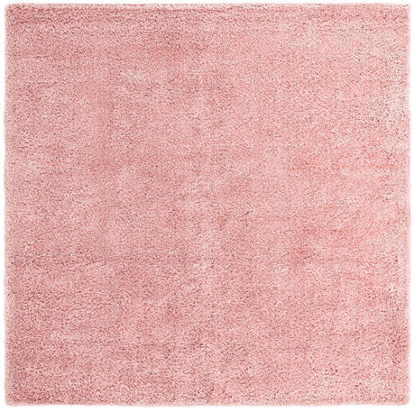 Dusty Rose 7' 10 x 7' 10 Davos Shag Square Area Rug Thick Soft Touch Fluffy & Plush Shaggy Pile 100% Polypropylene Carpet for Living Dining Bedrooms Office for Sale at Rug Engine