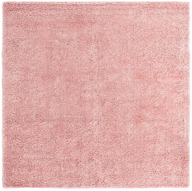 Dusty Rose 7' 10 x 7' 10 Davos Shag Square Area Rug Thick Soft Touch Fluffy & Plush Shaggy Pile 100% Polypropylene Carpet for Living Dining Bedrooms Office for Sale at Rug Engine