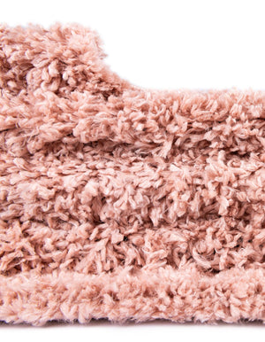 Dusty Rose 7' 1 x 7' 1 Davos Shag Round Area Rug Thick Soft Touch Fluffy & Plush Shaggy Pile 100% Polypropylene Carpet for Living Dining Bedrooms Office for Sale at Rug Engine