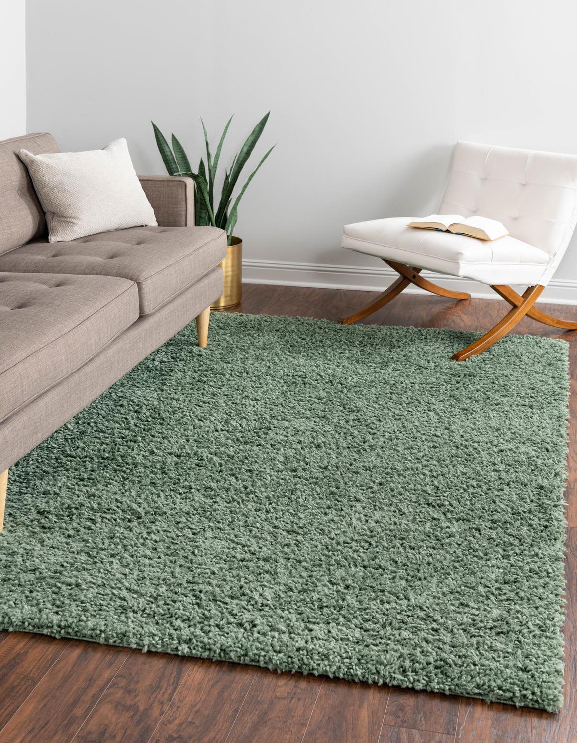 Sage 2' x 3' 1 Davos Shag Rectangle Area Rug Thick Soft Touch Fluffy & Plush Shaggy Pile 100% Polypropylene Carpet for Living Dining Bedrooms Office for Sale at Rug Engine