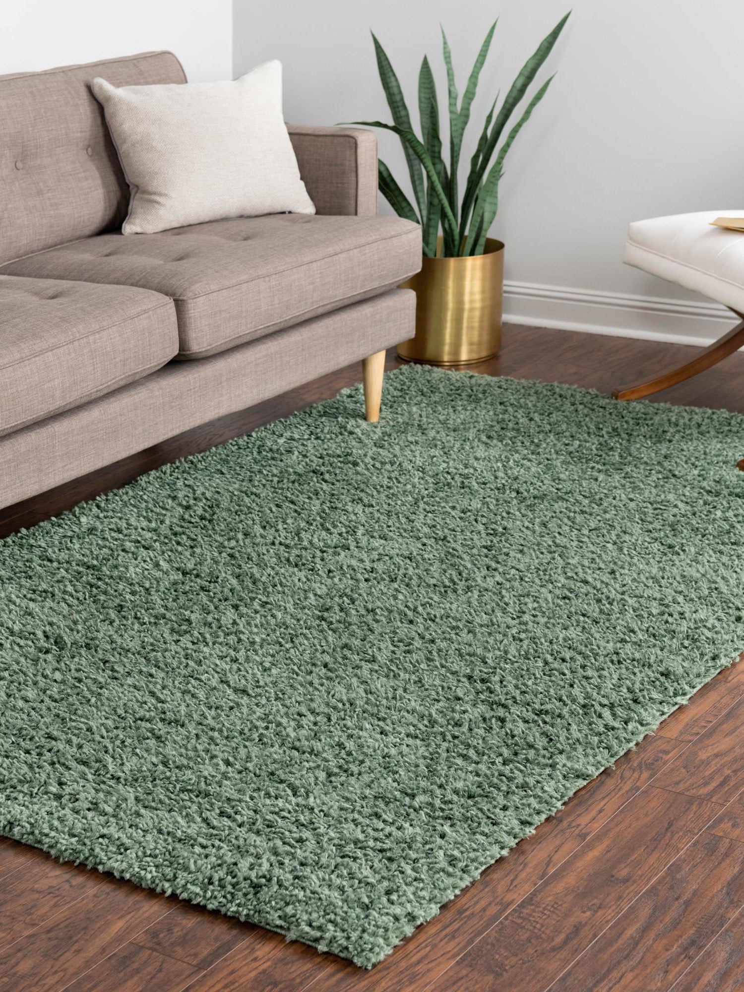 Sage 3' 1 x 5' 3 Davos Shag Rectangle Area Rug Thick Soft Touch Fluffy & Plush Shaggy Pile 100% Polypropylene Carpet for Living Dining Bedrooms Office for Sale at Rug Engine