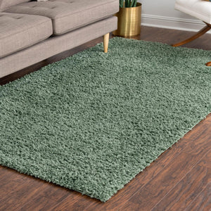 Sage 10' x 13' 1 Davos Shag Rectangle Area Rug Thick Soft Touch Fluffy & Plush Shaggy Pile 100% Polypropylene Carpet for Living Dining Bedrooms Office for Sale at Rug Engine