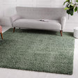 Sage 3' 1 x 3' 1 Davos Shag Square Area Rug Thick Soft Touch Fluffy & Plush Shaggy Pile 100% Polypropylene Carpet for Living Dining Bedrooms Office for Sale at Rug Engine