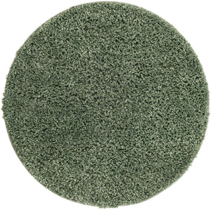 Sage 3' 1 x 3' 1 Davos Shag Round Area Rug Thick Soft Touch Fluffy & Plush Shaggy Pile 100% Polypropylene Carpet for Living Dining Bedrooms Office for Sale at Rug Engine