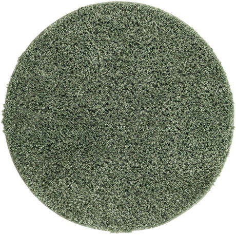 Sage 3' 1 x 3' 1 Davos Shag Round Area Rug Thick Soft Touch Fluffy & Plush Shaggy Pile 100% Polypropylene Carpet for Living Dining Bedrooms Office for Sale at Rug Engine