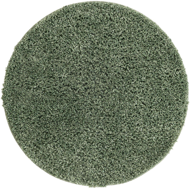 Sage 3' 1 x 3' 1 Davos Shag Round Area Rug Thick Soft Touch Fluffy & Plush Shaggy Pile 100% Polypropylene Carpet for Living Dining Bedrooms Office for Sale at Rug Engine