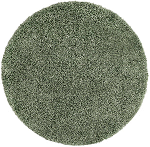 Sage 4' 1 x 4' 1 Davos Shag Round Area Rug Thick Soft Touch Fluffy & Plush Shaggy Pile 100% Polypropylene Carpet for Living Dining Bedrooms Office for Sale at Rug Engine