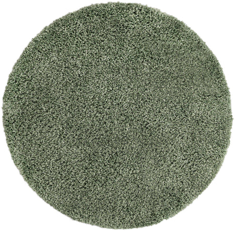 Sage 4' 1 x 4' 1 Davos Shag Round Area Rug Thick Soft Touch Fluffy & Plush Shaggy Pile 100% Polypropylene Carpet for Living Dining Bedrooms Office for Sale at Rug Engine