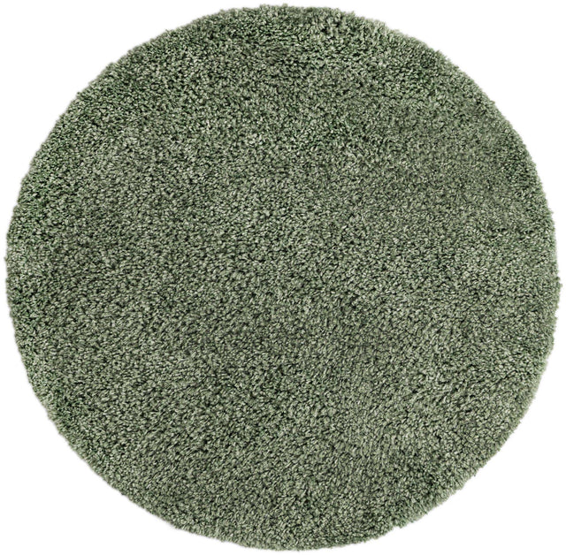 Sage 4' 1 x 4' 1 Davos Shag Round Area Rug Thick Soft Touch Fluffy & Plush Shaggy Pile 100% Polypropylene Carpet for Living Dining Bedrooms Office for Sale at Rug Engine