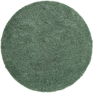 Sage 5' 3 x 5' 3 Davos Shag Round Area Rug Thick Soft Touch Fluffy & Plush Shaggy Pile 100% Polypropylene Carpet for Living Dining Bedrooms Office for Sale at Rug Engine