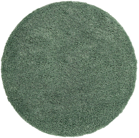 Sage 5' 3 x 5' 3 Davos Shag Round Area Rug Thick Soft Touch Fluffy & Plush Shaggy Pile 100% Polypropylene Carpet for Living Dining Bedrooms Office for Sale at Rug Engine