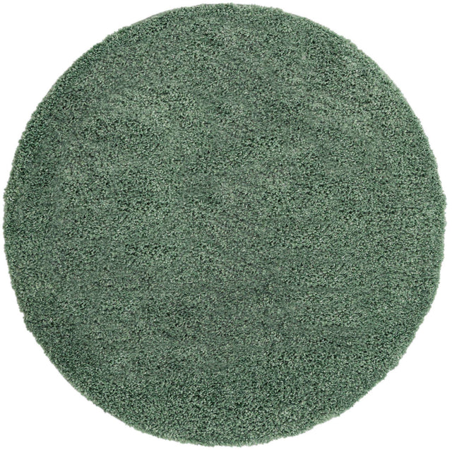 Sage 5' 3 x 5' 3 Davos Shag Round Area Rug Thick Soft Touch Fluffy & Plush Shaggy Pile 100% Polypropylene Carpet for Living Dining Bedrooms Office for Sale at Rug Engine