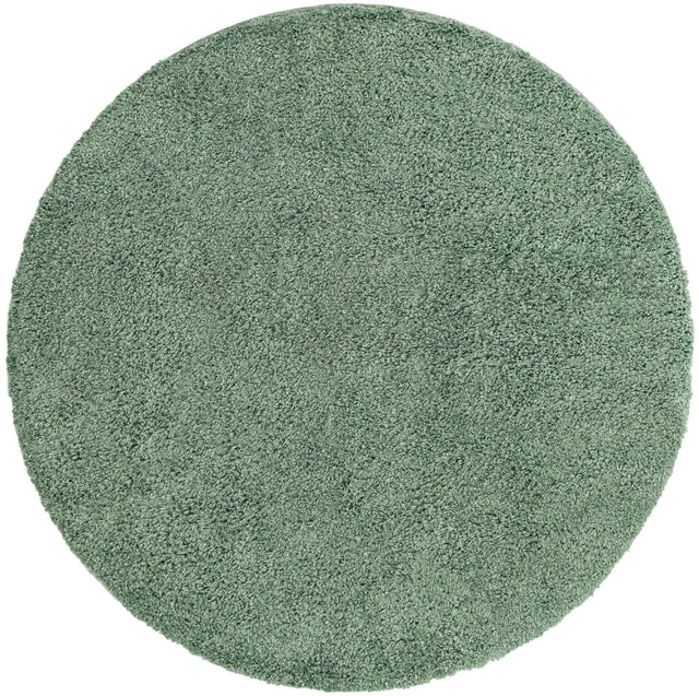 Sage 7' 1 x 7' 1 Davos Shag Round Area Rug Thick Soft Touch Fluffy & Plush Shaggy Pile 100% Polypropylene Carpet for Living Dining Bedrooms Office for Sale at Rug Engine