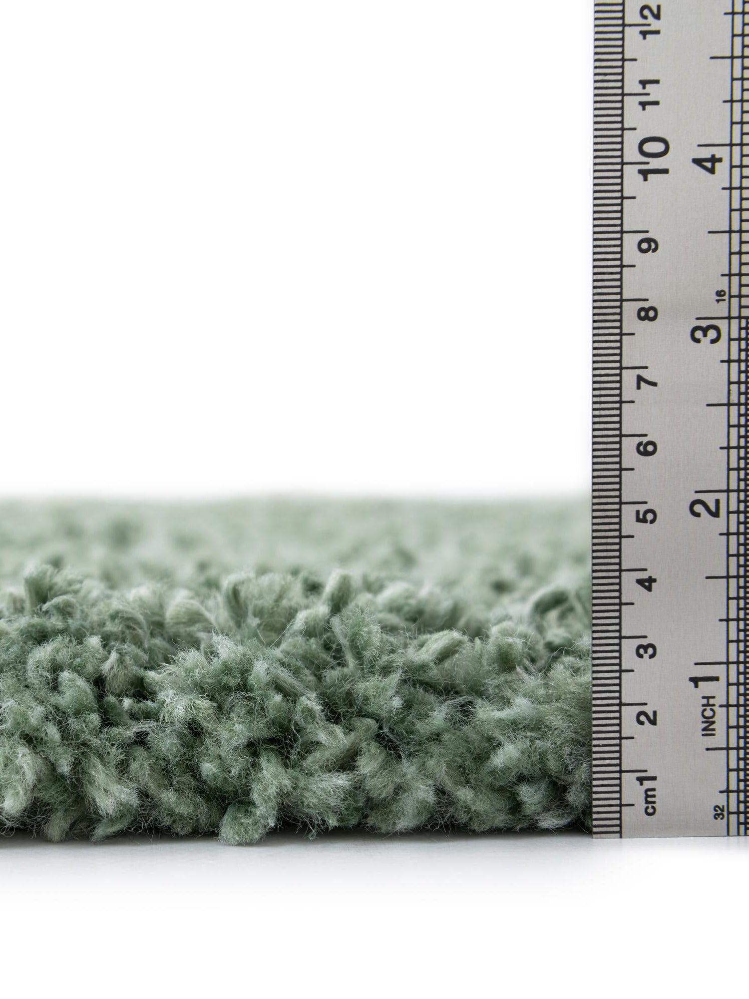 Sage 6' 1 x 6' 1 Davos Shag Round Area Rug Thick Soft Touch Fluffy & Plush Shaggy Pile 100% Polypropylene Carpet for Living Dining Bedrooms Office for Sale at Rug Engine