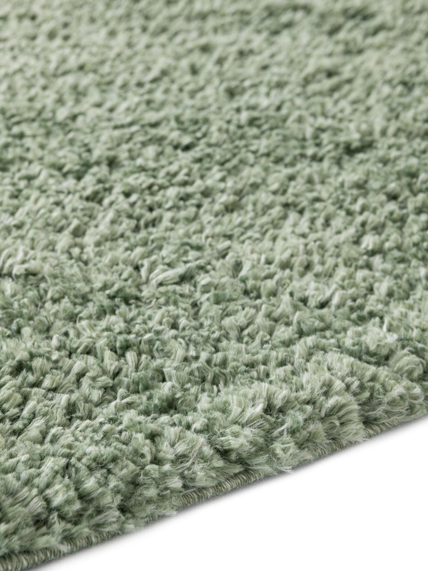 Sage 5' 3 x 5' 3 Davos Shag Round Area Rug Thick Soft Touch Fluffy & Plush Shaggy Pile 100% Polypropylene Carpet for Living Dining Bedrooms Office for Sale at Rug Engine