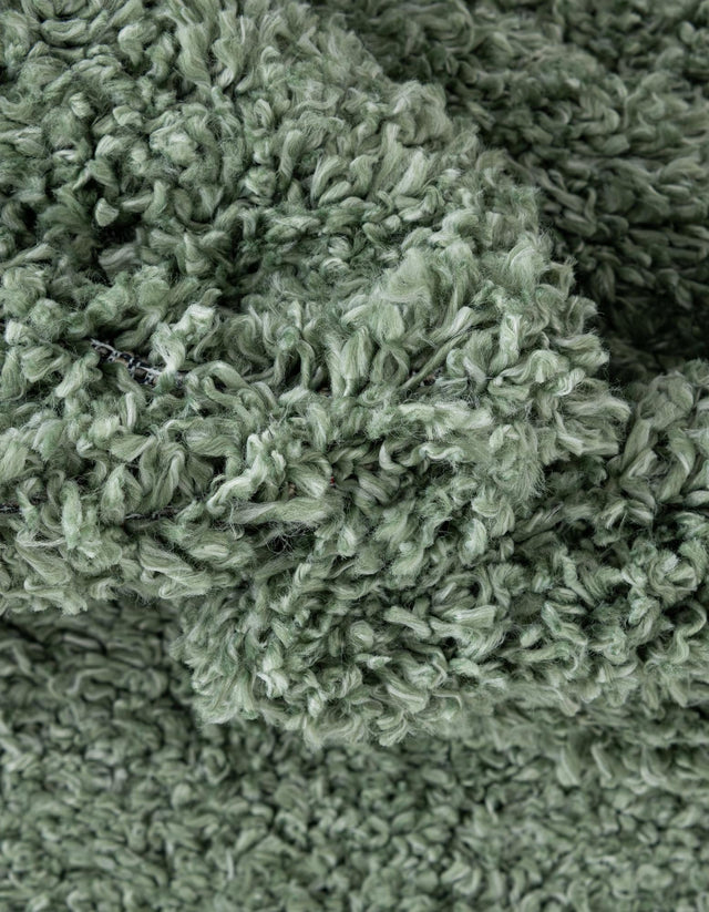 Sage 7' 10 x 7' 10 Davos Shag Round Area Rug Thick Soft Touch Fluffy & Plush Shaggy Pile 100% Polypropylene Carpet for Living Dining Bedrooms Office for Sale at Rug Engine