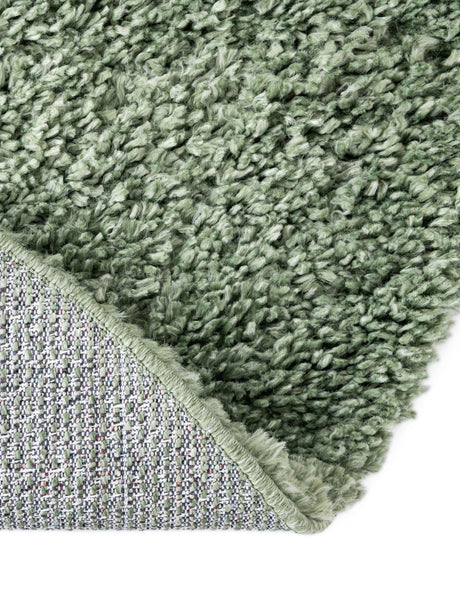 Sage 5' 3 x 5' 3 Davos Shag Round Area Rug Thick Soft Touch Fluffy & Plush Shaggy Pile 100% Polypropylene Carpet for Living Dining Bedrooms Office for Sale at Rug Engine