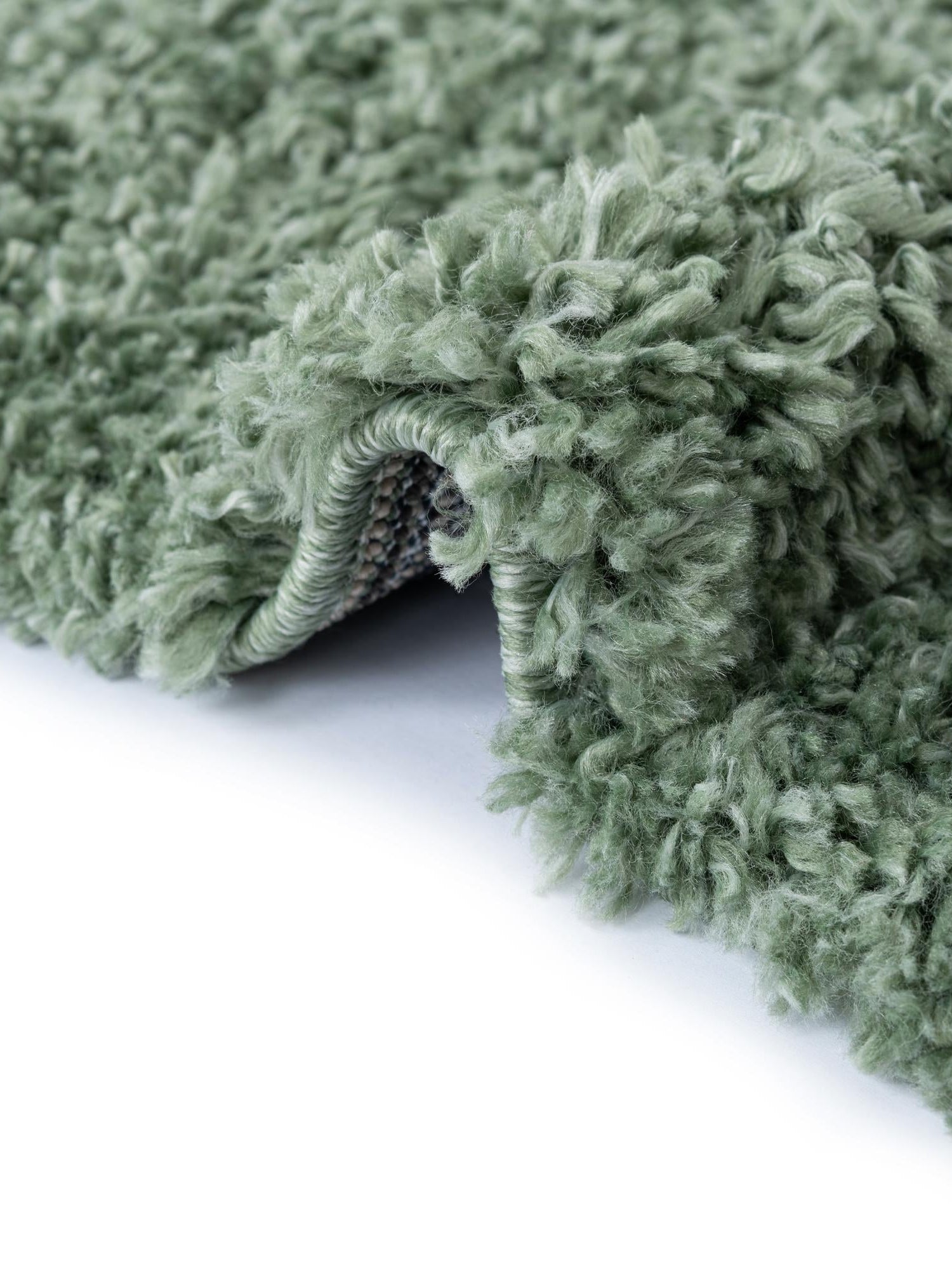 Sage 6' 1 x 6' 1 Davos Shag Round Area Rug Thick Soft Touch Fluffy & Plush Shaggy Pile 100% Polypropylene Carpet for Living Dining Bedrooms Office for Sale at Rug Engine