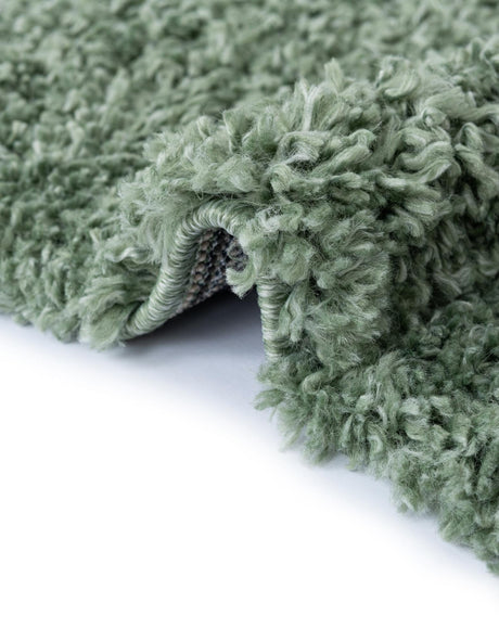 Sage 3' 1 x 3' 1 Davos Shag Round Area Rug Thick Soft Touch Fluffy & Plush Shaggy Pile 100% Polypropylene Carpet for Living Dining Bedrooms Office for Sale at Rug Engine