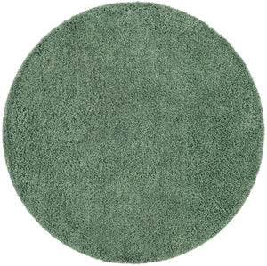 Sage 6' 1 x 6' 1 Davos Shag Round Area Rug Thick Soft Touch Fluffy & Plush Shaggy Pile 100% Polypropylene Carpet for Living Dining Bedrooms Office for Sale at Rug Engine