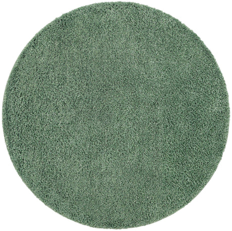 Sage 6' 1 x 6' 1 Davos Shag Round Area Rug Thick Soft Touch Fluffy & Plush Shaggy Pile 100% Polypropylene Carpet for Living Dining Bedrooms Office for Sale at Rug Engine