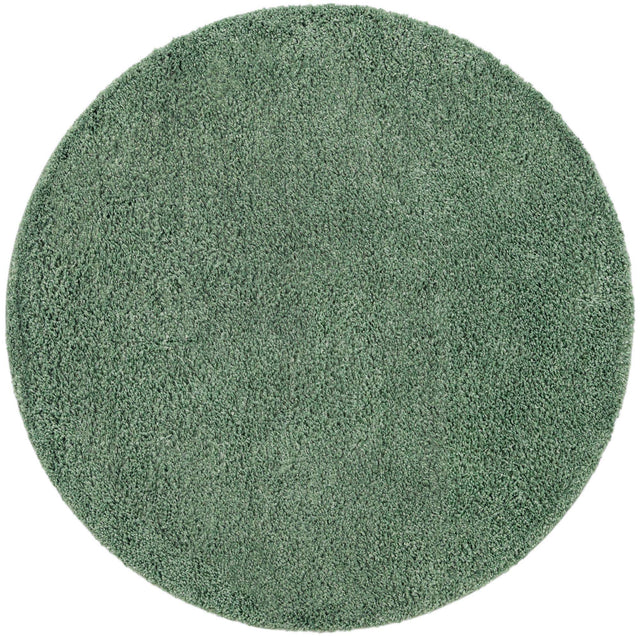 Sage 6' 1 x 6' 1 Davos Shag Round Area Rug Thick Soft Touch Fluffy & Plush Shaggy Pile 100% Polypropylene Carpet for Living Dining Bedrooms Office for Sale at Rug Engine