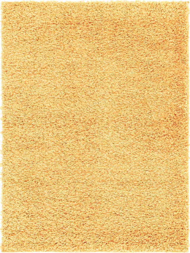 Sun Yellow 9' x 12' Davos Shag Rectangle Area Rug Thick Soft Touch Fluffy & Plush Shaggy Pile 100% Polypropylene Carpet for Living Dining Bedrooms Office for Sale at Rug Engine