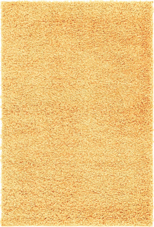 Sun Yellow 6' 1 x 9' Davos Shag Rectangle Area Rug Thick Soft Touch Fluffy & Plush Shaggy Pile 100% Polypropylene Carpet for Living Dining Bedrooms Office for Sale at Rug Engine
