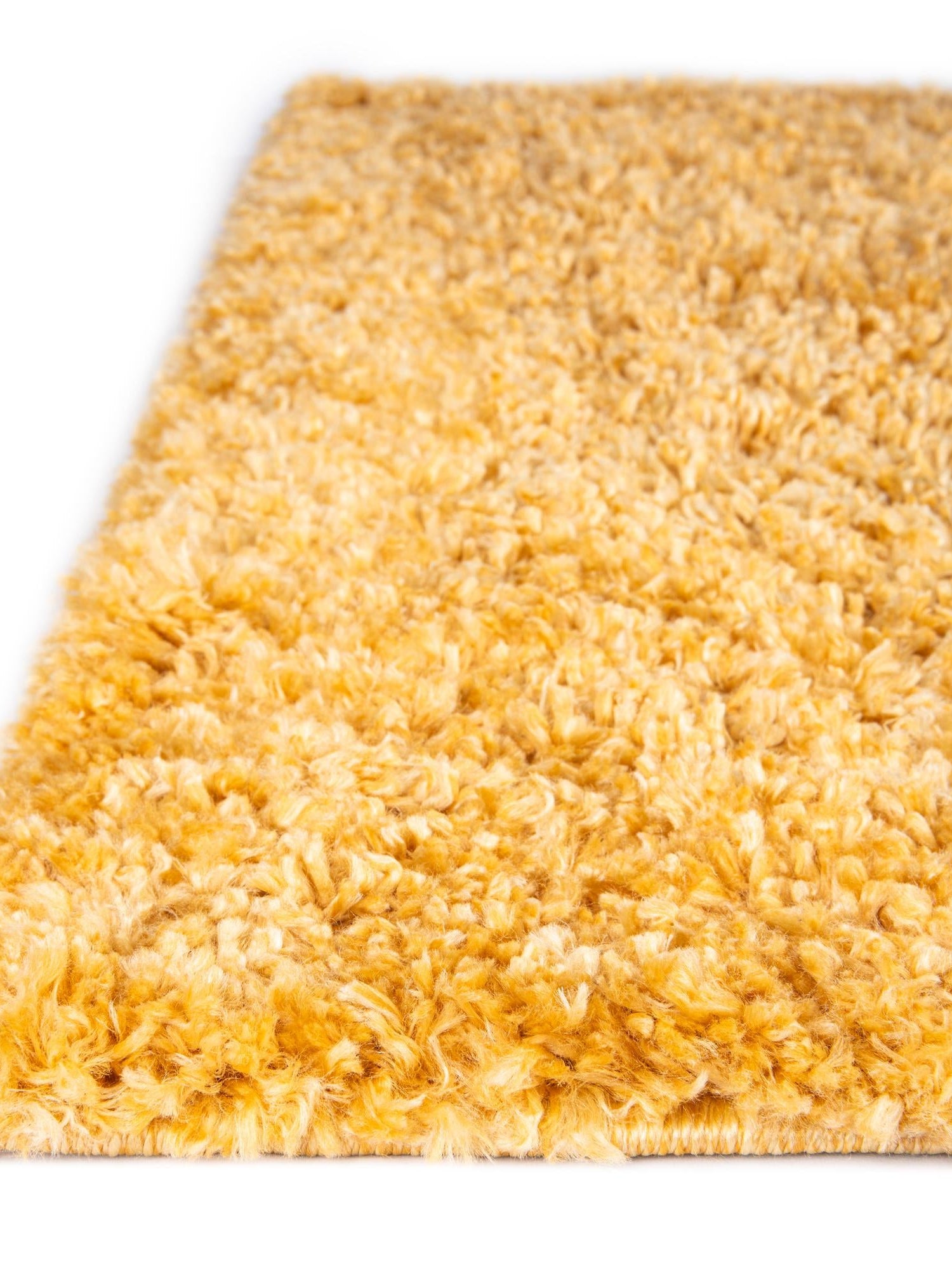 Sun Yellow 10' x 14' 1 Davos Shag Rectangle Area Rug Thick Soft Touch Fluffy & Plush Shaggy Pile 100% Polypropylene Carpet for Living Dining Bedrooms Office for Sale at Rug Engine