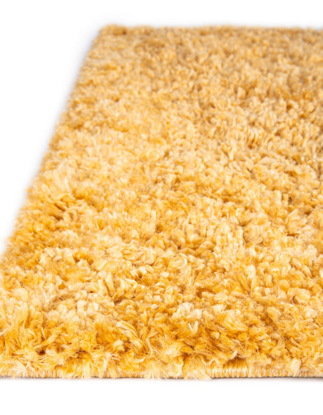 Sun Yellow 2' x 3' 1 Davos Shag Rectangle Area Rug Thick Soft Touch Fluffy & Plush Shaggy Pile 100% Polypropylene Carpet for Living Dining Bedrooms Office for Sale at Rug Engine