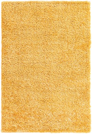 Sun Yellow 4' 1 x 6' 1 Davos Shag Rectangle Area Rug Thick Soft Touch Fluffy & Plush Shaggy Pile 100% Polypropylene Carpet for Living Dining Bedrooms Office for Sale at Rug Engine