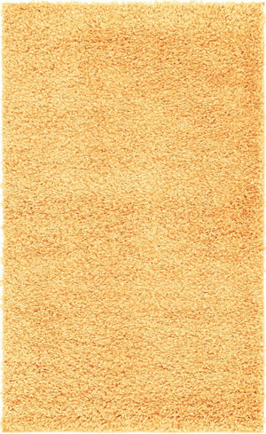 Sun Yellow 3' 1 x 5' 3 Davos Shag Rectangle Area Rug Thick Soft Touch Fluffy & Plush Shaggy Pile 100% Polypropylene Carpet for Living Dining Bedrooms Office for Sale at Rug Engine