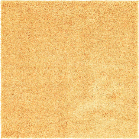Sun Yellow 7' 10 x 7' 10 Davos Shag Square Area Rug Thick Soft Touch Fluffy & Plush Shaggy Pile 100% Polypropylene Carpet for Living Dining Bedrooms Office for Sale at Rug Engine