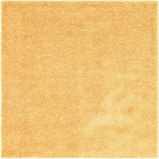 Sun Yellow 7' 10 x 7' 10 Davos Shag Square Area Rug Thick Soft Touch Fluffy & Plush Shaggy Pile 100% Polypropylene Carpet for Living Dining Bedrooms Office for Sale at Rug Engine