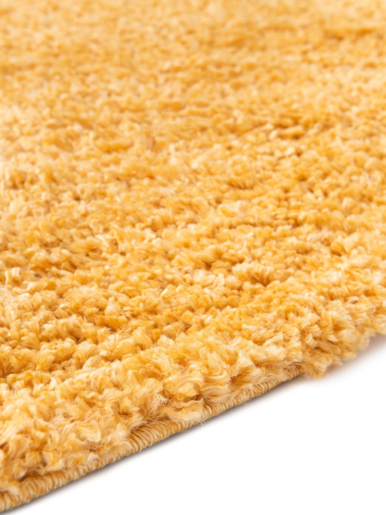 Sun Yellow 4' 1 x 4' 1 Davos Shag Round Area Rug Thick Soft Touch Fluffy & Plush Shaggy Pile 100% Polypropylene Carpet for Living Dining Bedrooms Office for Sale at Rug Engine