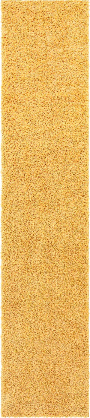 Sun Yellow 2' 7 x 13' 1 Davos Shag Runner Area Rug Thick Soft Touch Fluffy & Plush Shaggy Pile 100% Polypropylene Carpet for Living Dining Bedrooms Office for Sale at Rug Engine
