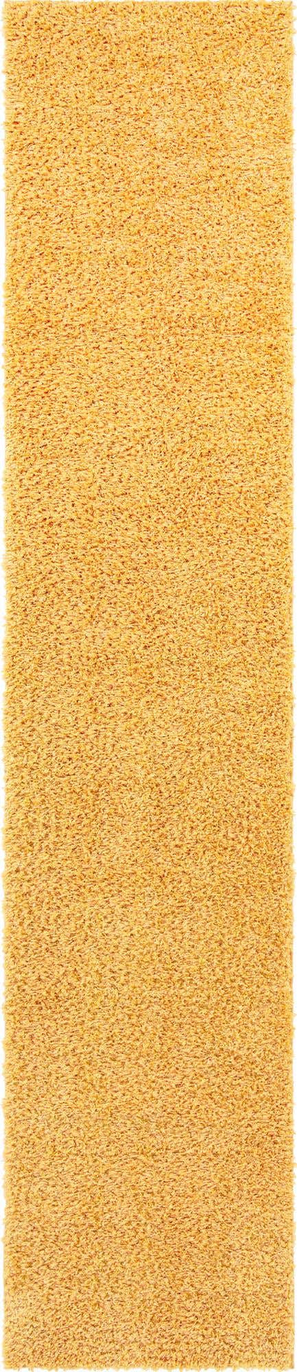 Sun Yellow 2' 7 x 13' 1 Davos Shag Runner Area Rug Thick Soft Touch Fluffy & Plush Shaggy Pile 100% Polypropylene Carpet for Living Dining Bedrooms Office for Sale at Rug Engine