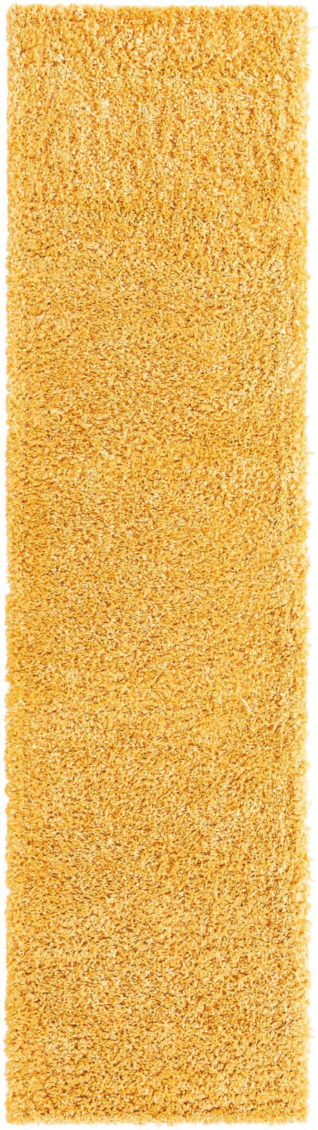 Sun Yellow 2' 7 x 10' Davos Shag Runner Area Rug Thick Soft Touch Fluffy & Plush Shaggy Pile 100% Polypropylene Carpet for Living Dining Bedrooms Office for Sale at Rug Engine