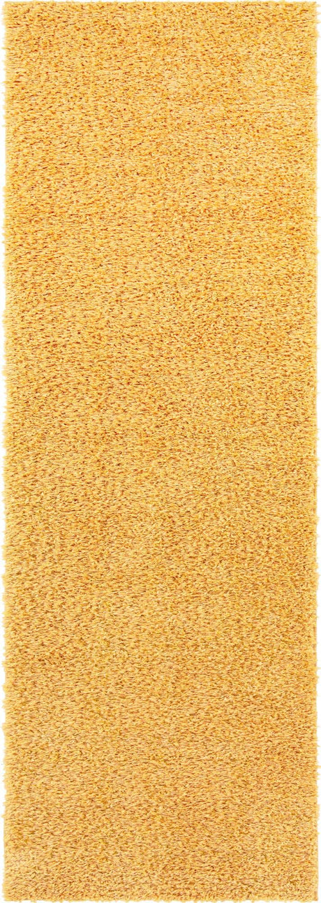 Sun Yellow 2' x 7' 1 Davos Shag Runner Area Rug Thick Soft Touch Fluffy & Plush Shaggy Pile 100% Polypropylene Carpet for Living Dining Bedrooms Office for Sale at Rug Engine