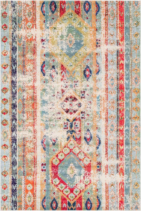 Blue 6' 1 x 9' Sedona Rectangle Area Rug