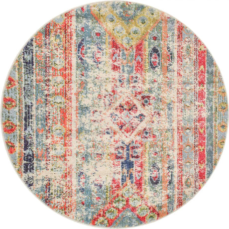 Blue 4' 1 x 4' 1 Sedona Round Area Rug