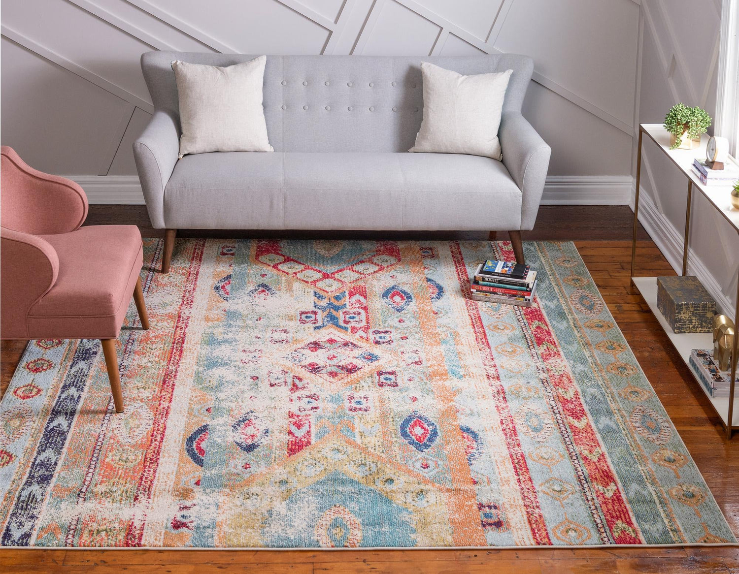 Blue 6' 1 x 6' 1 Sedona Square Area Rug